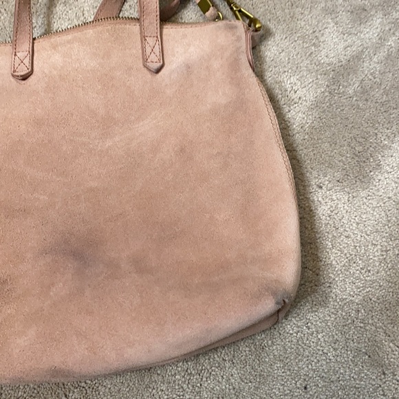 Madewell pink suede small transporter hare to find - Picture 9 of 11